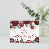 赤い牡丹の啓示　ウェディング　フラワーガール　お願い 招待状 (スタンド正面)