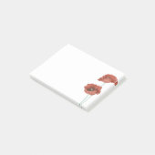 赤い牡丹の投稿ノート ポストイット (アングル)