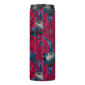 赤い牡丹の熱タンブラーの中のレンチ タンブラー (裏面)