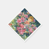 赤い牡丹の花を持つ少年(ロバート・レイド) スタンダードカクテルナプキン (角)