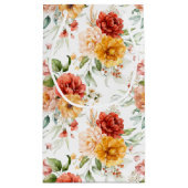 赤い牡丹の花束模様 スモールペーパーバッグ (裏面)