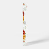 赤い牡丹の花束模様 iPhoneケース (左側面)