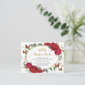 赤い牡丹フローラ花蝶キンチェニェラ エンクロージャーカード (スタンド正面)