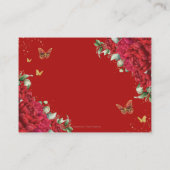 赤い牡丹フローラ花蝶キンチェニェラ エンクロージャーカード (裏面)