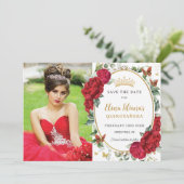 赤い牡丹フローラ蝶キンチェニェラ写真 セーブザデート (スタンド正面)