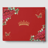 赤い牡丹フローラ蝶金ゴールドキンセアニェラ ゲストブック (裏面)