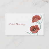 赤い牡丹花屋ビジネスカード 名刺 (裏面)