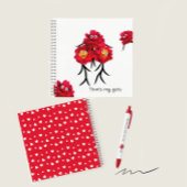 赤い牡丹 ノートブック