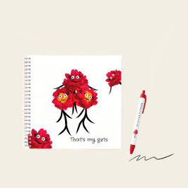 赤い牡丹 ノートブック