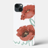 赤い牡丹iPadエアケース Case-Mate iPhoneケース (裏面)