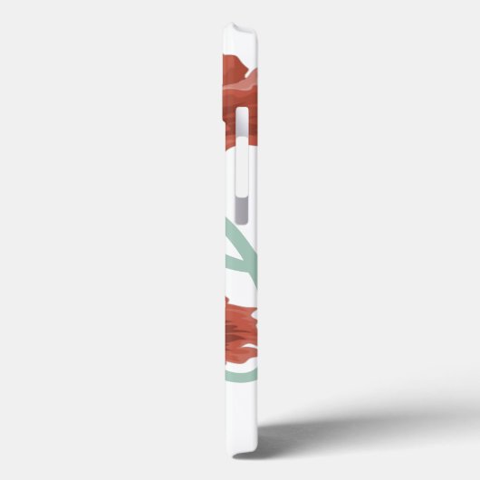 赤い牡丹iPadエアケース Case-Mate iPhoneケース (裏面 / 左)