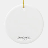 赤い犬の芸術のオーナメントの黒いグレイハウンド セラミックオーナメント (裏面)