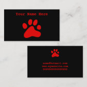 赤い犬の足 名刺 (正面/裏面)