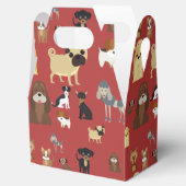 赤い犬パターン フェイバーボックス (オープン)