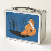 赤い狐の森のカボチャ メタルランチボックス (裏面)