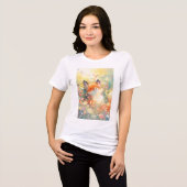 赤い狐の草原の隠れ家 トライブレンドTシャツ (正面全面)