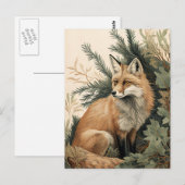 赤い狐 ポストカード (正面/裏面)