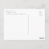 赤い狐 ポストカード (裏面)