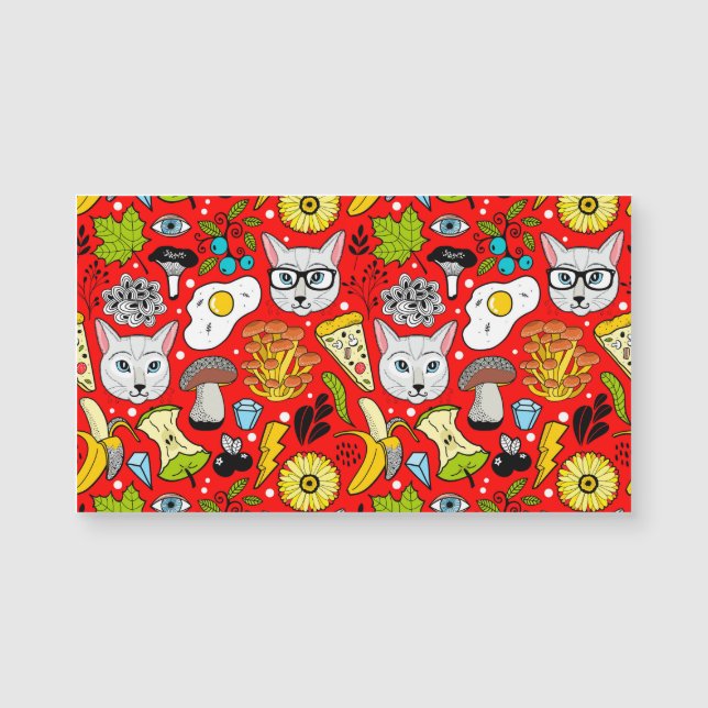 赤い猫と卵 (正面)
