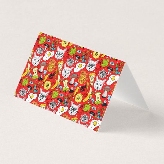 赤い猫と卵 (正面)