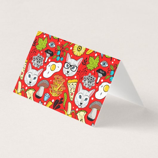 赤い猫と卵 (裏面)