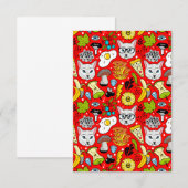 赤い猫と卵 エンクロージャーカード (正面/裏面)