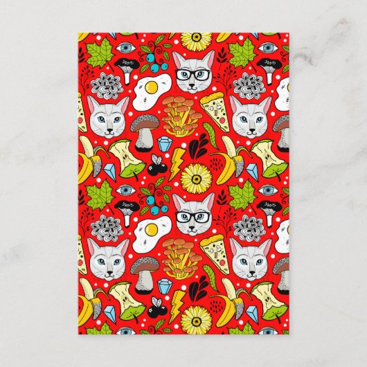 赤い猫と卵 エンクロージャーカード (正面)