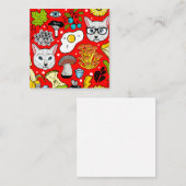 赤い猫と卵 エンクロージャーカード (正面/裏面)