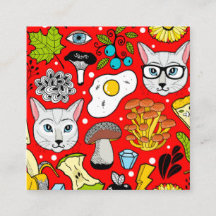 赤い猫と卵 エンクロージャーカード