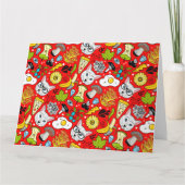 赤い猫と卵 カード (裏面)