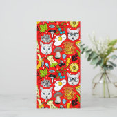 赤い猫と卵 サンキューカード (スタンド正面)