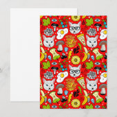 赤い猫と卵 セーブザデート (正面/裏面)