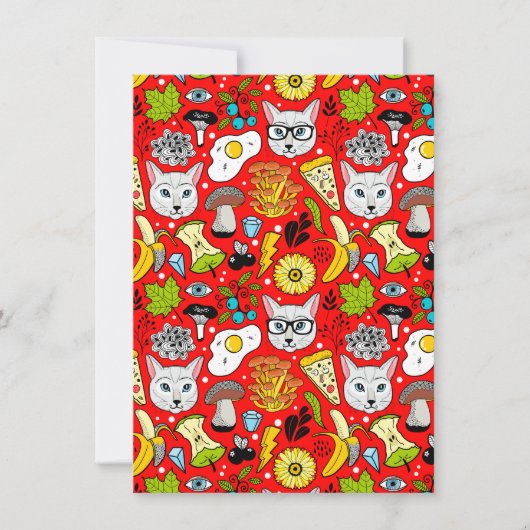 赤い猫と卵 セーブザデート (正面)