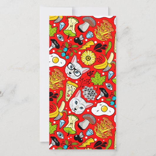 赤い猫と卵 セーブザデート (正面)