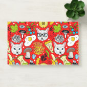 赤い猫と卵 ポストイット (オフィス)