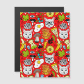 赤い猫と卵 マグネット招待状 (正面/裏面)