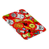 赤い猫と卵 マグネット (右側)