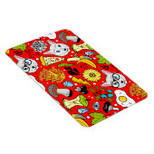 赤い猫と卵 マグネット (右側)