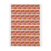 赤い猫と卵 ラップアラウンドラベル (シート)