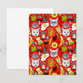 赤い猫と卵 出欠カード (正面/裏面)