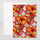 赤い猫と卵 案内状 (正面/裏面)