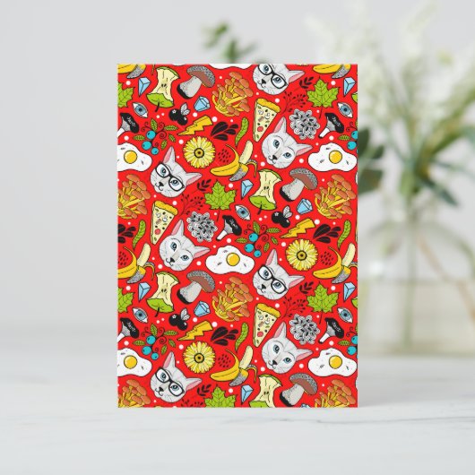 赤い猫と卵 案内状 (スタンド正面)