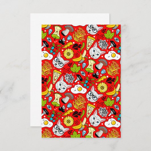 赤い猫と卵 案内状 (正面/裏面)