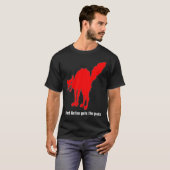 赤い猫の直接作用 Tシャツ (正面フル)