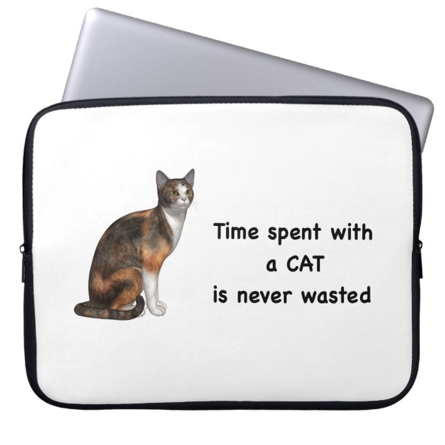 赤い猫のipadの箱 ラップトップスリーブ (正面)