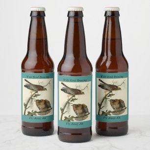 赤い猫背のタカ – オードボンのアメリカの鳥 ビールラベル