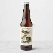 赤い猫背のタカ – オードボンのアメリカの鳥 ビールラベル (正面)