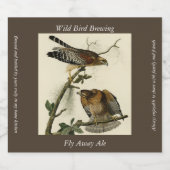 赤い猫背のタカ – オードボンのアメリカの鳥 ビールラベル (シングルラベル)