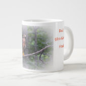 赤い猫背のタカ ジャンボコーヒーマグカップ (正面右)