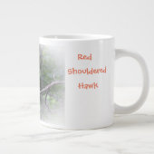赤い猫背のタカ ジャンボコーヒーマグカップ (右)